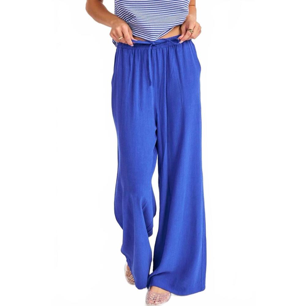 NEW SADIE & SAGE sugarloaf wide leg pants in cobalt blue